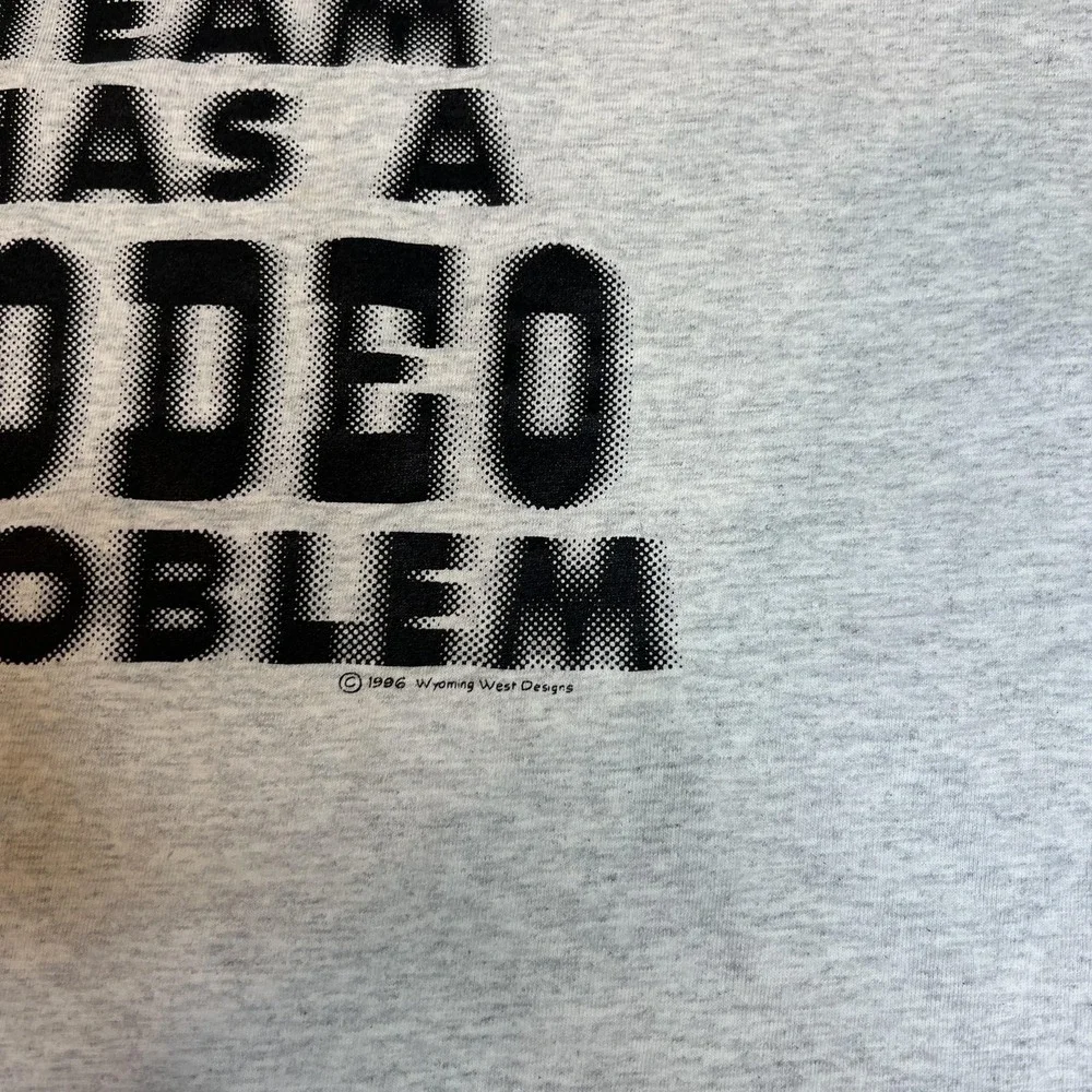 Vintage Over Under Shirt Mens XL Gray Funny Rodeo Drinking Team Western 90s 1996